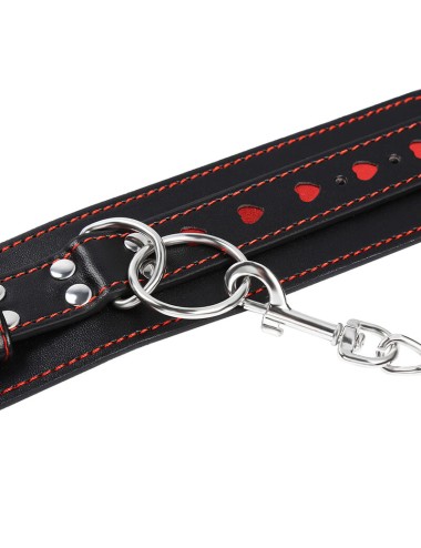 OHMAMA FETISH - HEART INLAID HANDCUFFS