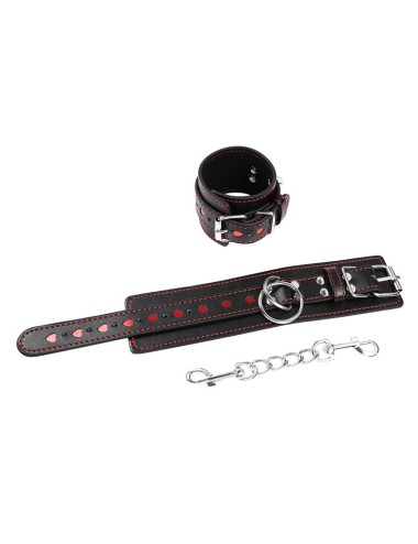 OHMAMA FETISH - HEART INLAID HANDCUFFS