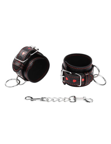 OHMAMA FETISH - HEART INLAID HANDCUFFS