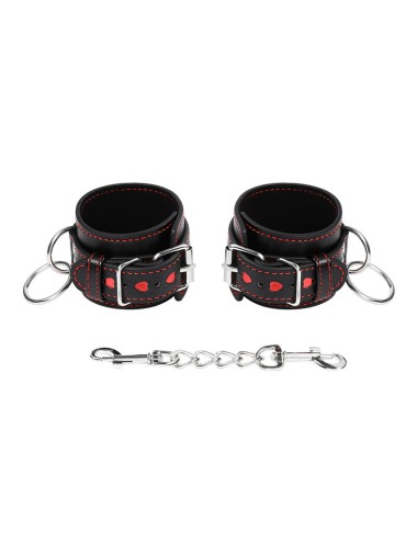 OHMAMA FETISH - HEART INLAID HANDCUFFS