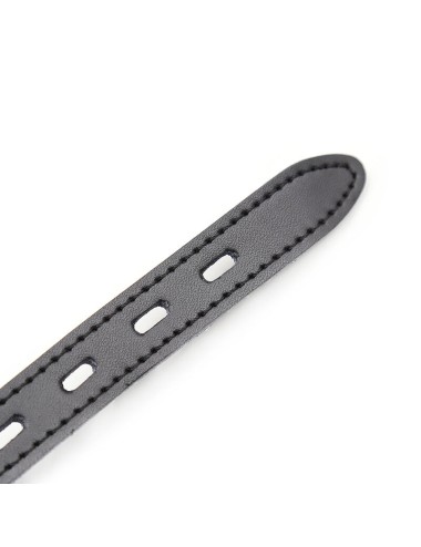 OHMAMA FETISH - SILICONE BALL GAG WITH LEATHER BELT (PADLOCK INCLUDED)