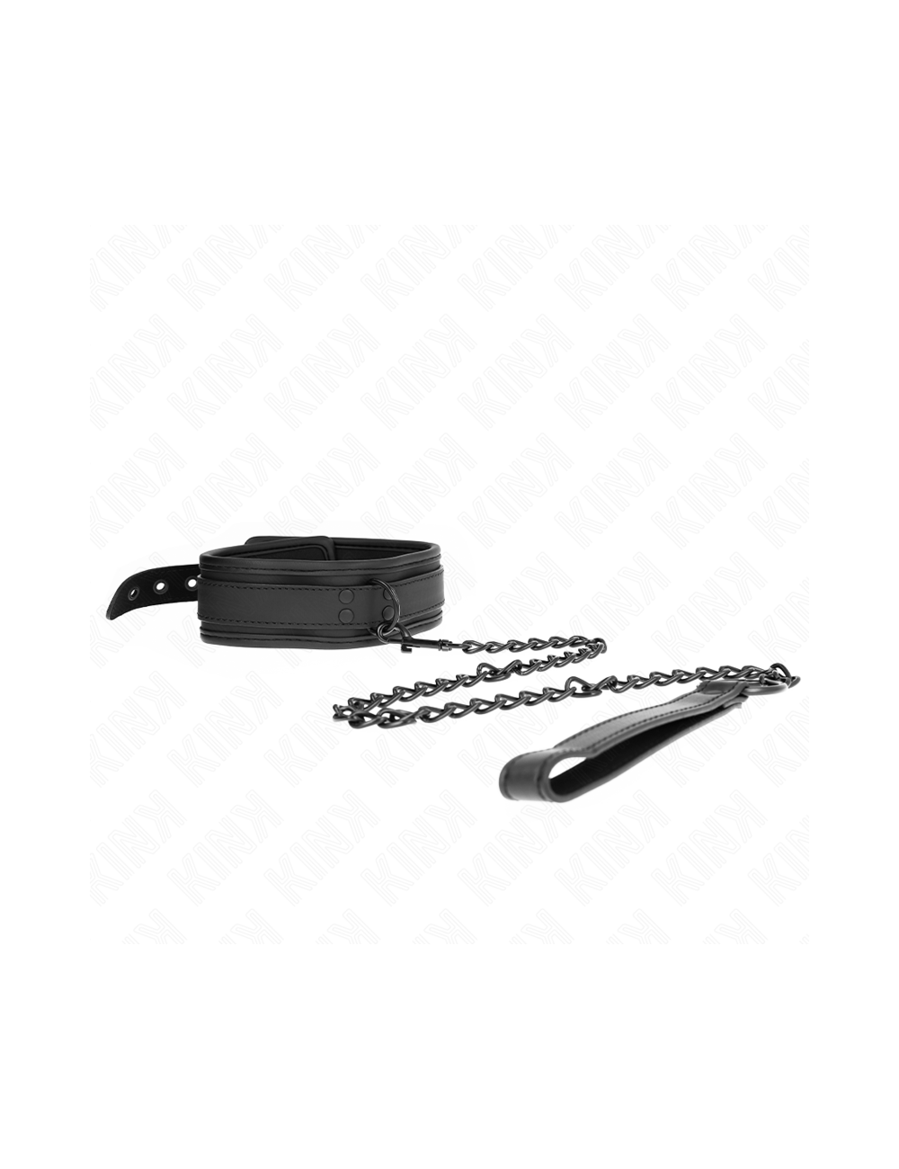 KINK - NEOPRENE BONDAGE COLLAR MODEL 1 WITH BELT 78 CM ADJUSTABLE 37.5 X 49.5 CM