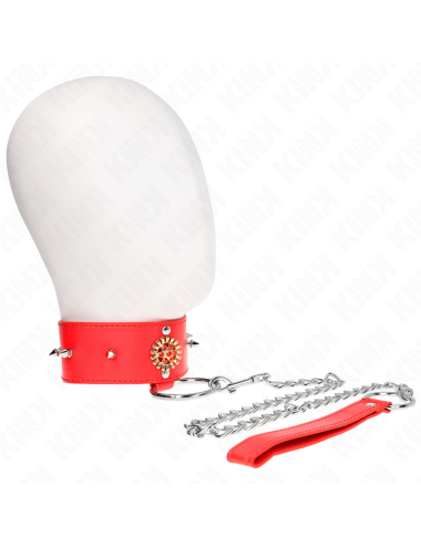 KINK - RED DIAMOND NECKLACE WITH BELT 65 CM AJDUSTABLE 35-51 CM X 7 CM
