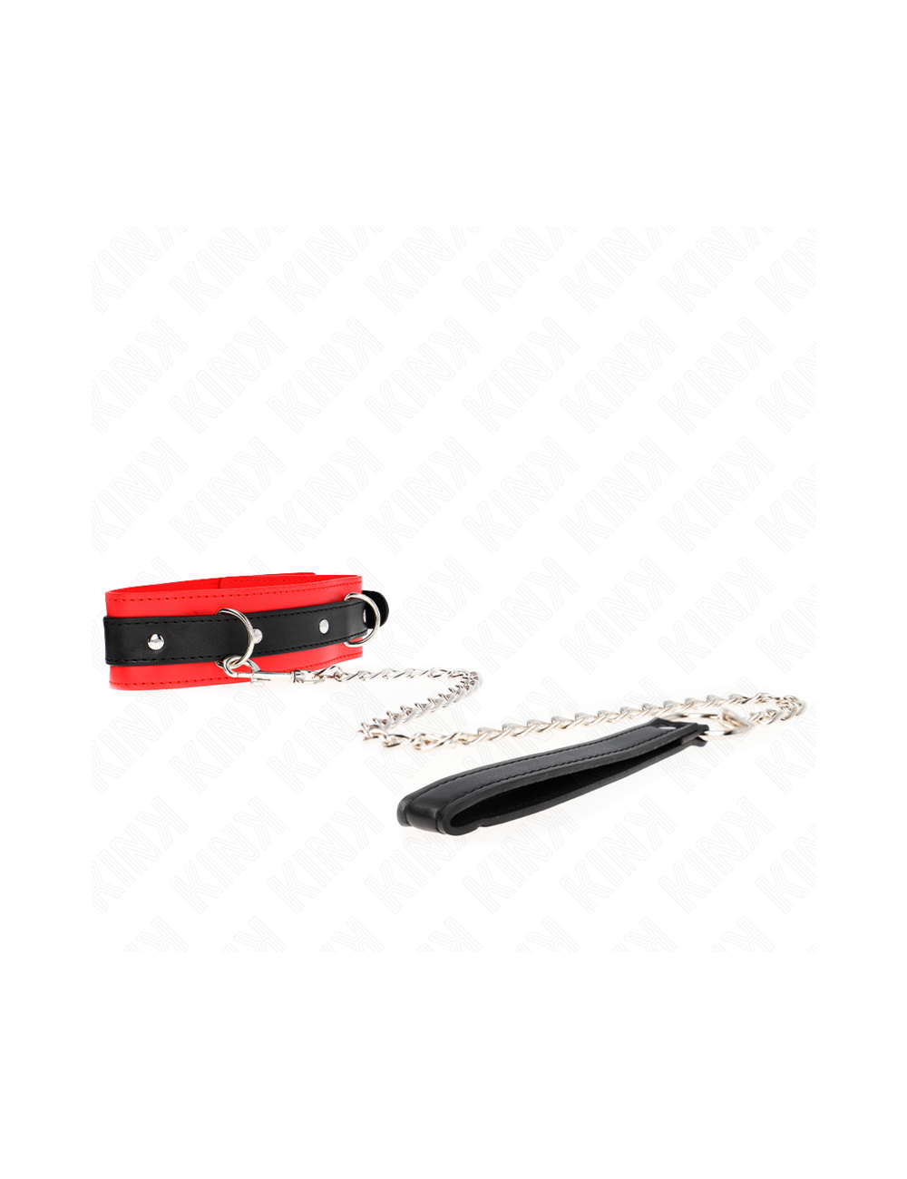 KINK - BASIC MODEL COLLAR WITH LEASH 65 CM MODEL 3 RED 53 X 5 CM