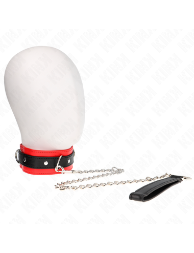 KINK - BASIC MODEL COLLAR WITH LEASH 65 CM MODEL 3 RED 53 X 5 CM