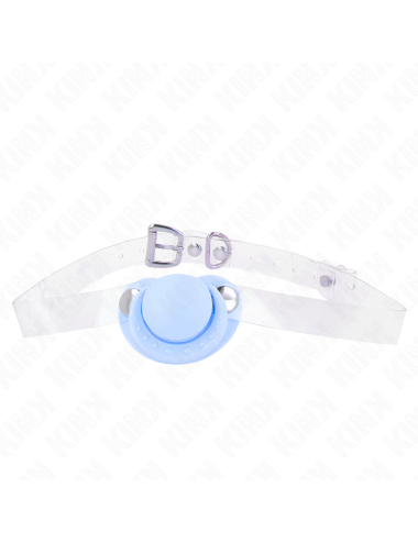 KINK - LIGHT BLUE PACIFIER SHAPED GAG 5.5 x 4 CM ADJUSTABLE 43-60 CM