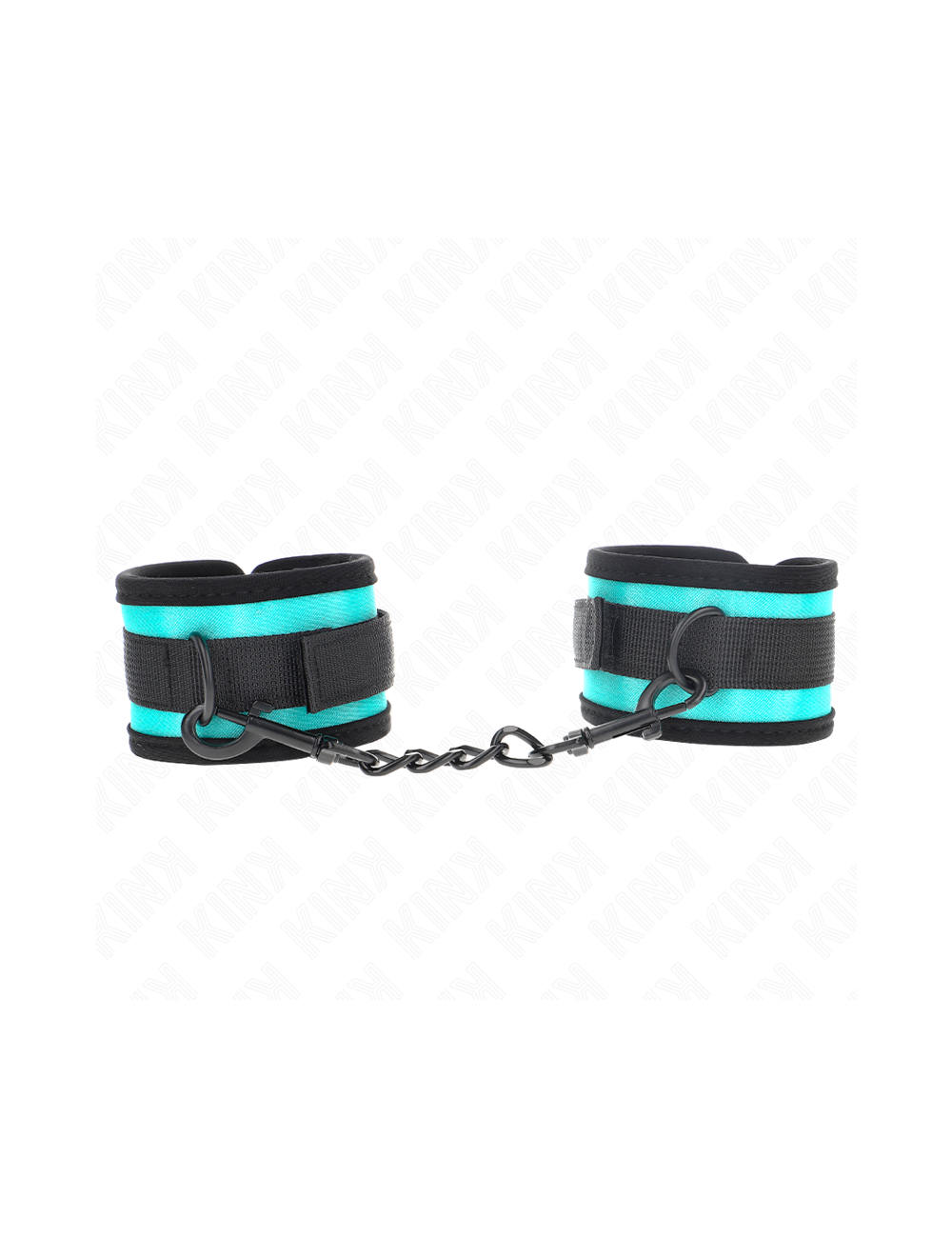 KINK - HOOK AND LOOP NYLON BIND WRIST RESTRAINTS BLACK-BLUE ADJUSTABLE 18-32 CM X 5 CM