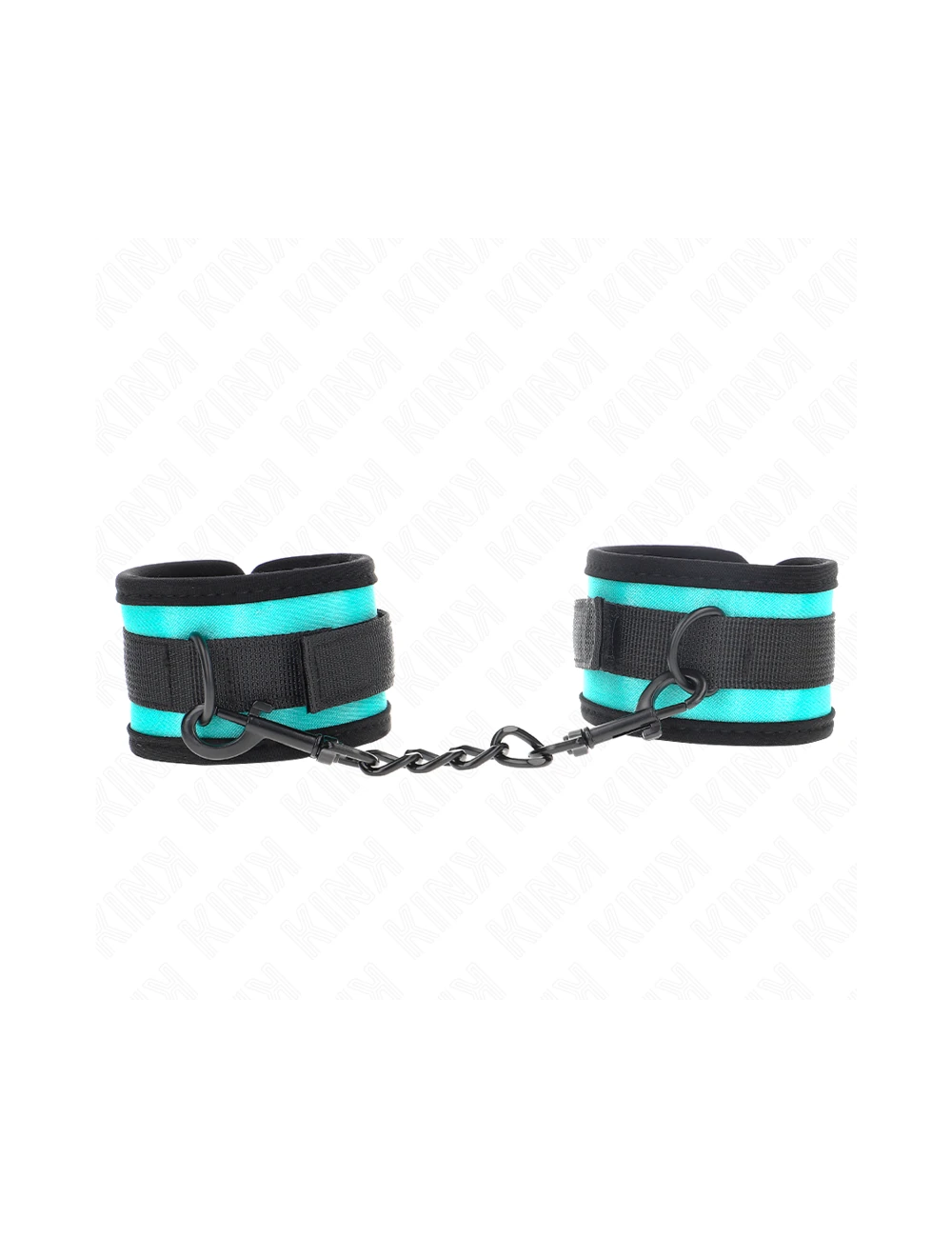 KINK - HOOK AND LOOP NYLON BIND WRIST RESTRAINTS BLACK-BLUE ADJUSTABLE 18-32 CM X 5 CM