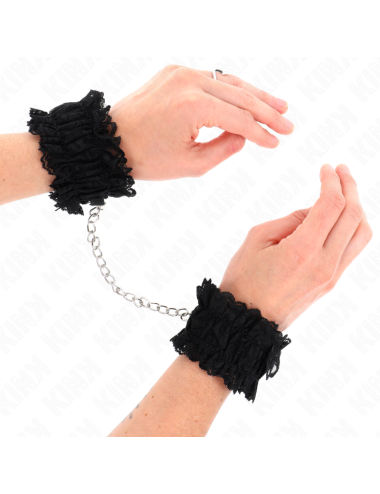 KINK - LACE ELASTIC WRIST RESTRAINTS NEGRO