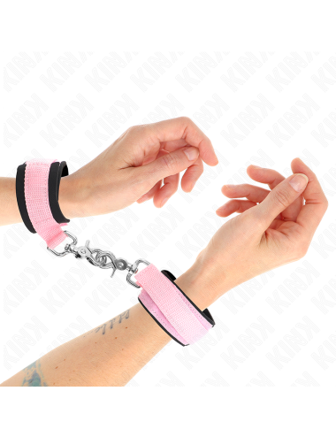 KINK - ADJUSTABLE NEOPRENE WRIST RESTRAINTS PINK ADJUSTABLE 22-34 CM