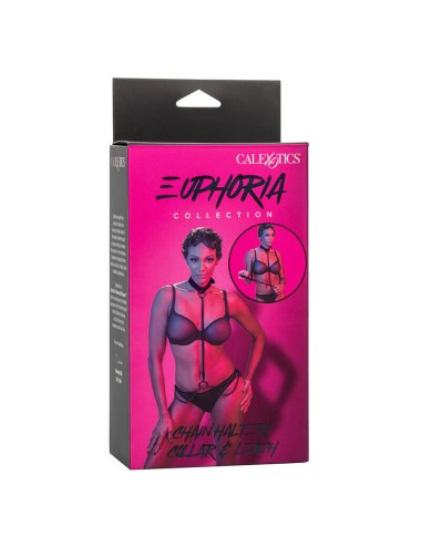 CALEXOTICS - EUPHORIA CHAIN HALTER COLLAR & LEASH