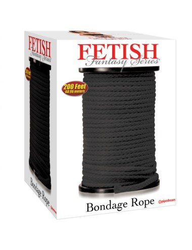FETISH FANTASY SERIES - SERIES BONDAGE ROPE BLACK 60.96 METERS