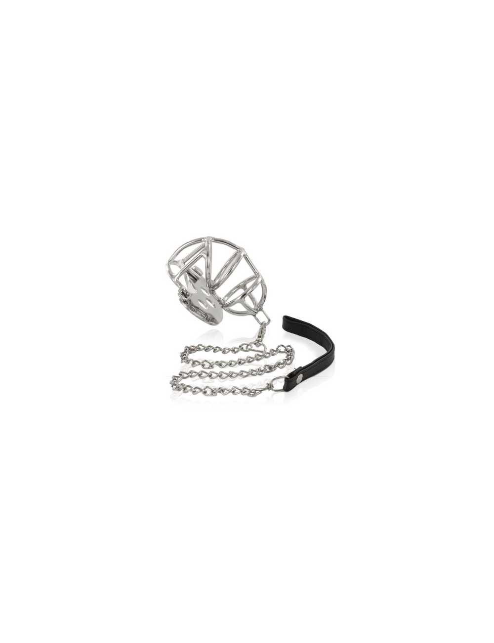 METAL HARD - METAL CHASTITY RING WITH STRAP