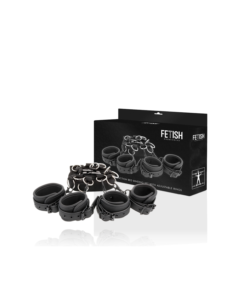 FETISH SUBMISSIVE - LUXURY BED TIES SET WITH NOPRENE LINING