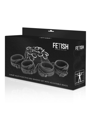 FETISH SUBMISSIVE - LUXURY BED TIES SET WITH NOPRENE LINING