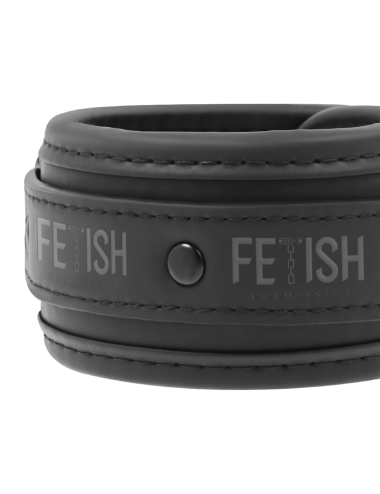 FETISH SUBMISSIVE - VEGAN LEATHER HANDCUFFS WITH NOPRENE LINING