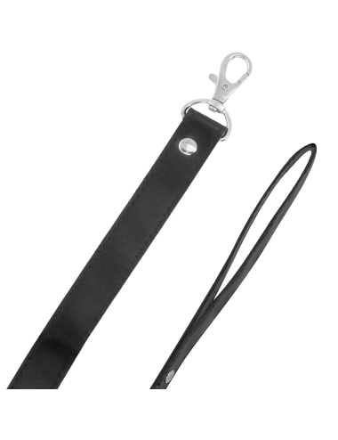 DARKNESS - POSTURE NECKLACE WITH LEATHER CHAIN