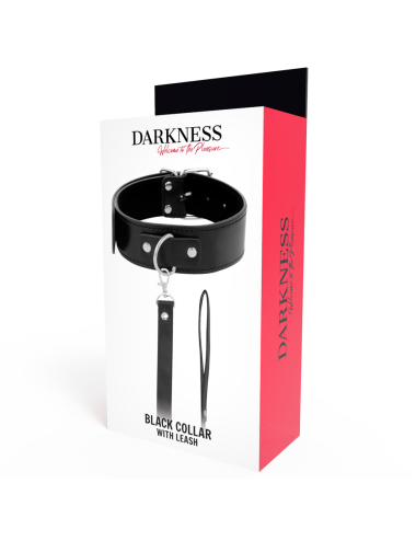 DARKNESS - POSTURE NECKLACE WITH LEATHER CHAIN