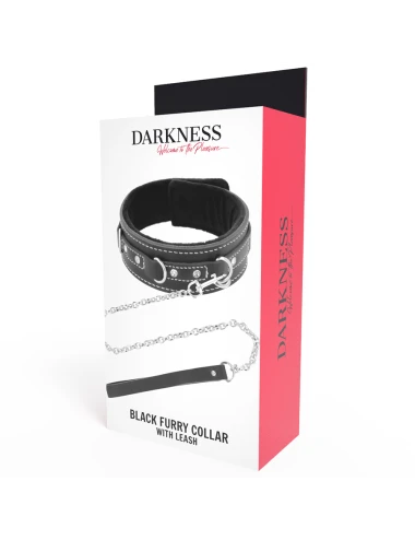 DARKNESS - HIGH QUALITY LEATHER NECKLACE WITH LEASH