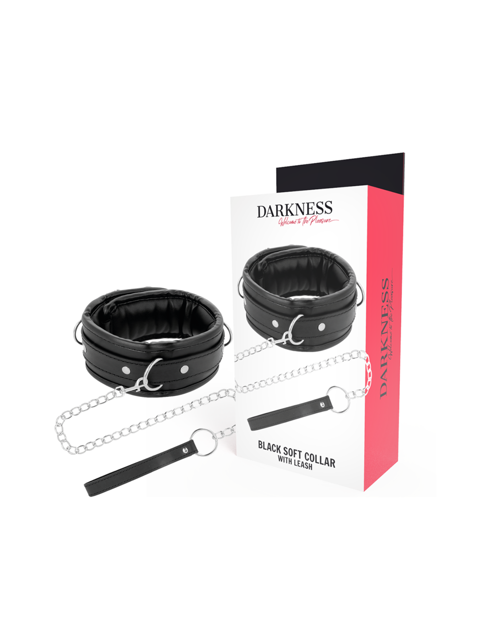 DARKNESS - SOFT LEATHER NECKLACE WITH CHAIN DARKNESS - SOFT LEATHER NECKLACE WITH CHAIN
