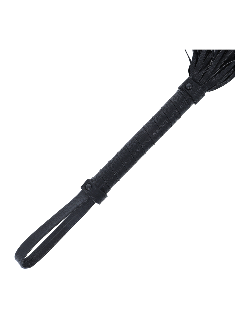 DARKNESS - BLACK BONDAGE WHIP 42CM LEATHER DARKNESS - BLACK BONDAGE WHIP 42CM LEATHER