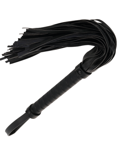 DARKNESS - BLACK BONDAGE WHIP 42CM LEATHER