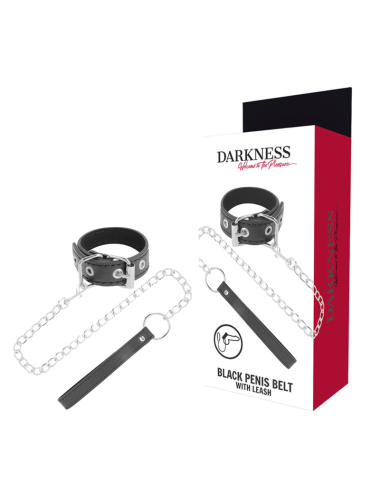 DARKNESS - PENIS RING WITH STRAP