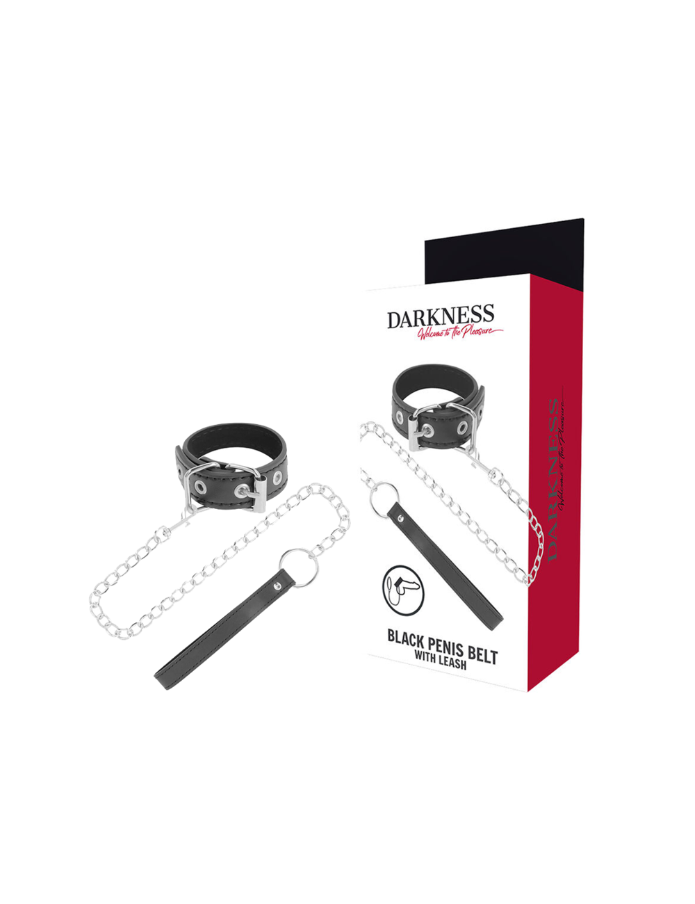 DARKNESS - PENIS RING WITH STRAP DARKNESS - PENIS RING WITH STRAP