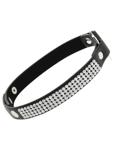 COQUETTE CHIC DESIRE - VEGAN LEATHER CHOKER WITH HEART