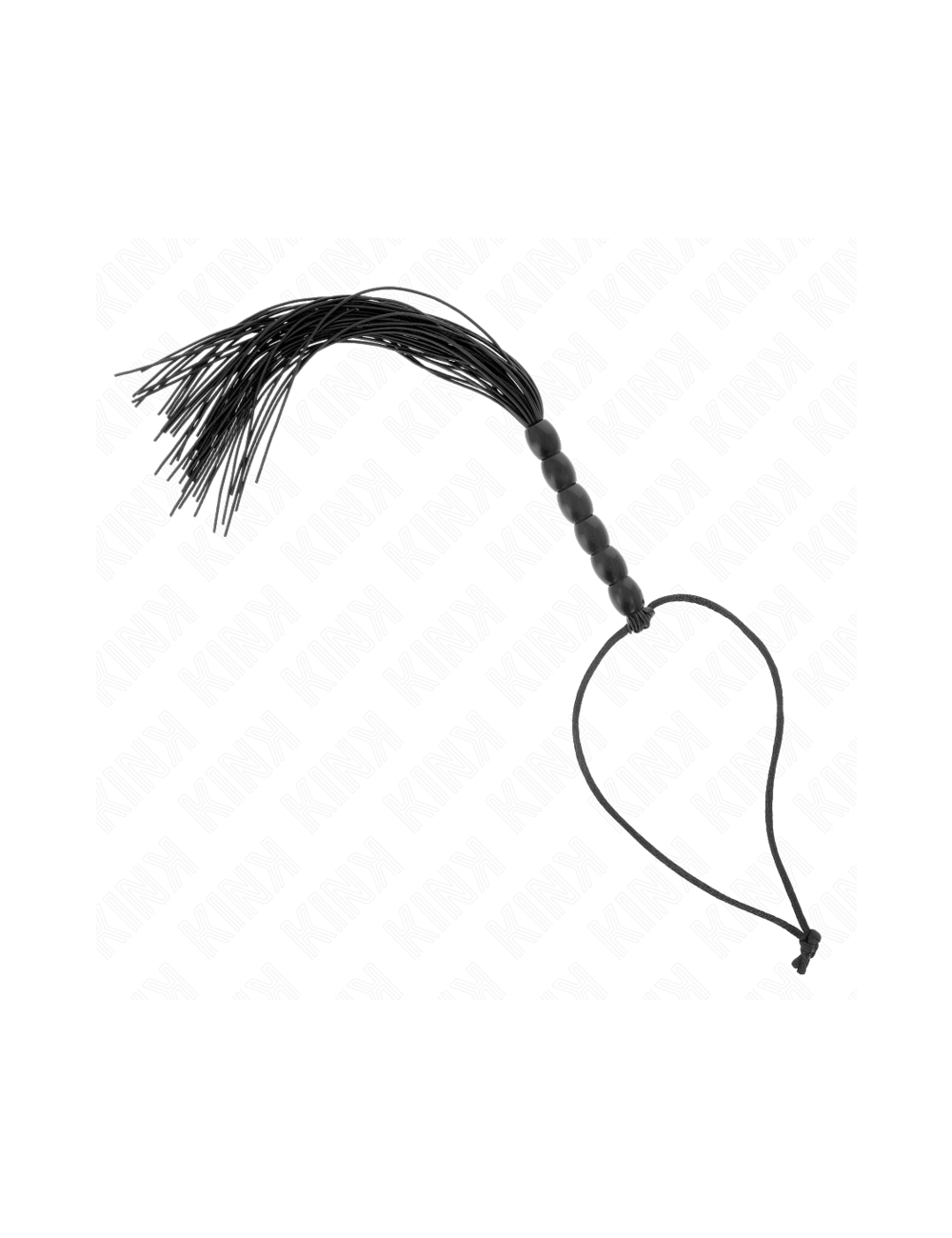 KINK - MINI SILICONE WHIP WITH 6 BLACK BEADS 26 CM