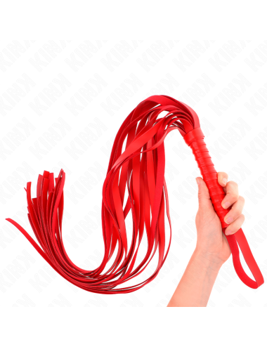 KINK - RED SHORT HANDLE LONG TAIL WHIP 70 CM