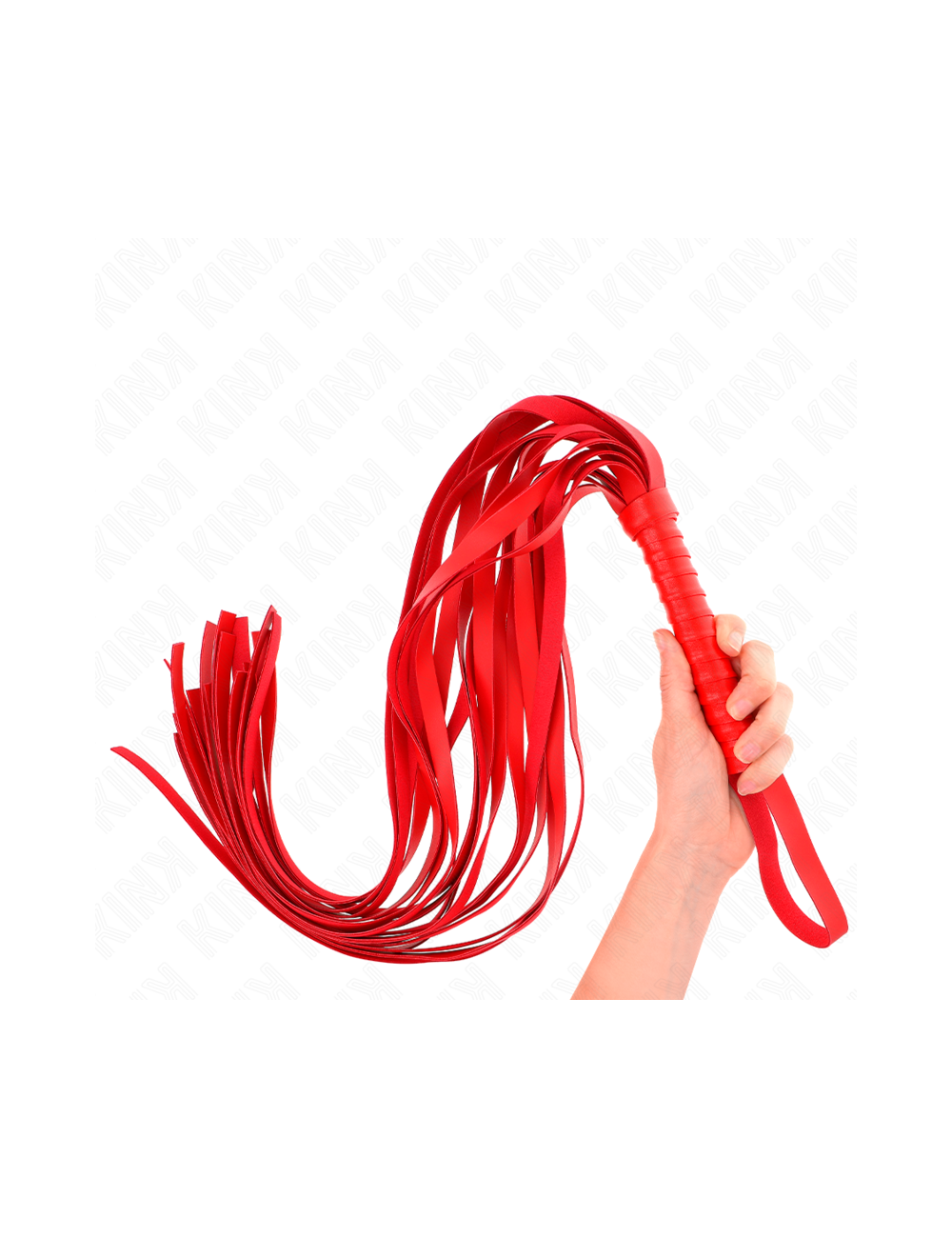 KINK - RED SHORT HANDLE LONG TAIL WHIP 70 CM KINK - RED SHORT HANDLE LONG TAIL WHIP 70 CM