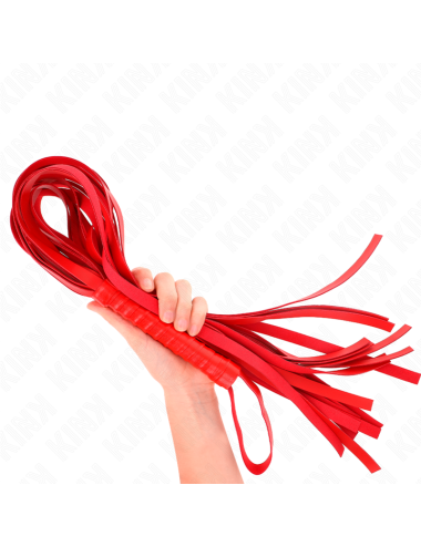 KINK - RED SHORT HANDLE LONG TAIL WHIP 70 CM