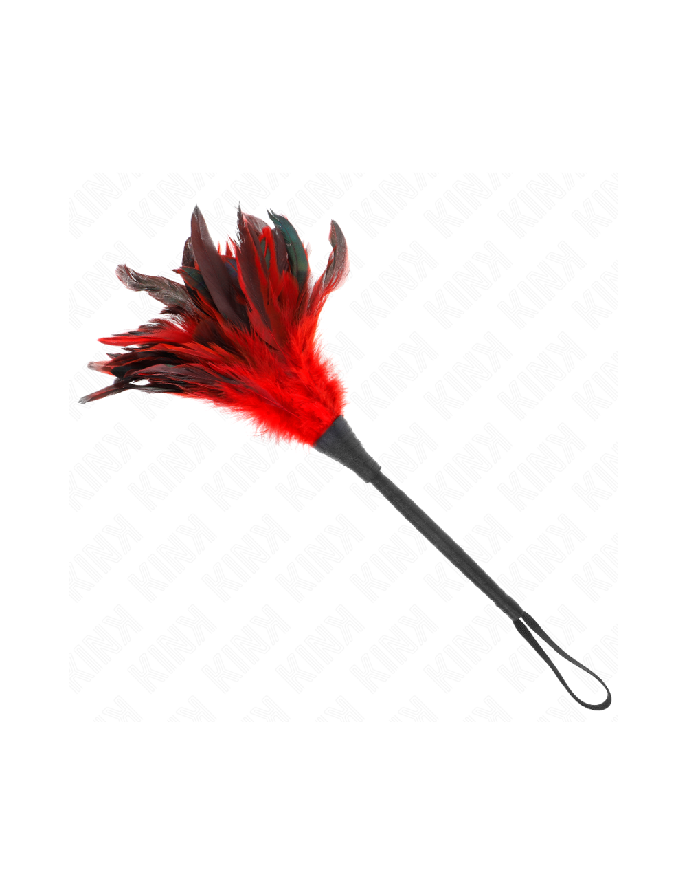 KINK - RED MAIDS HORN SHAPED TICKLE CHICKEN FEATHERS 36 CM