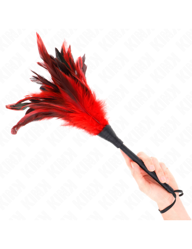 KINK - RED MAIDS HORN SHAPED TICKLE CHICKEN FEATHERS 36 CM