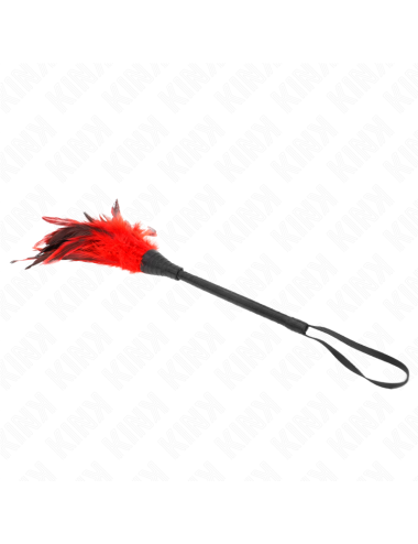 KINK - RED MAIDS HORN SHAPED TICKLE CHICKEN FEATHERS 36 CM