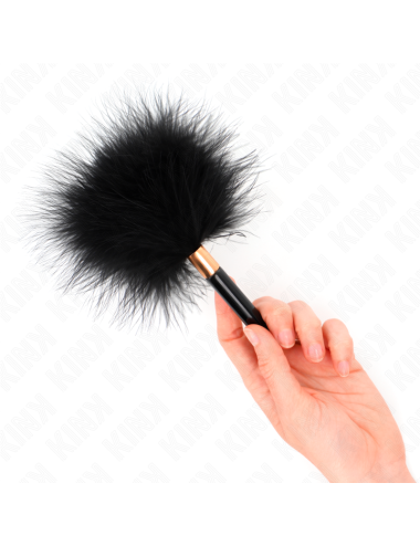 KINK - BLACK GOLD METAL TICKLE FEATHERS 18 CM