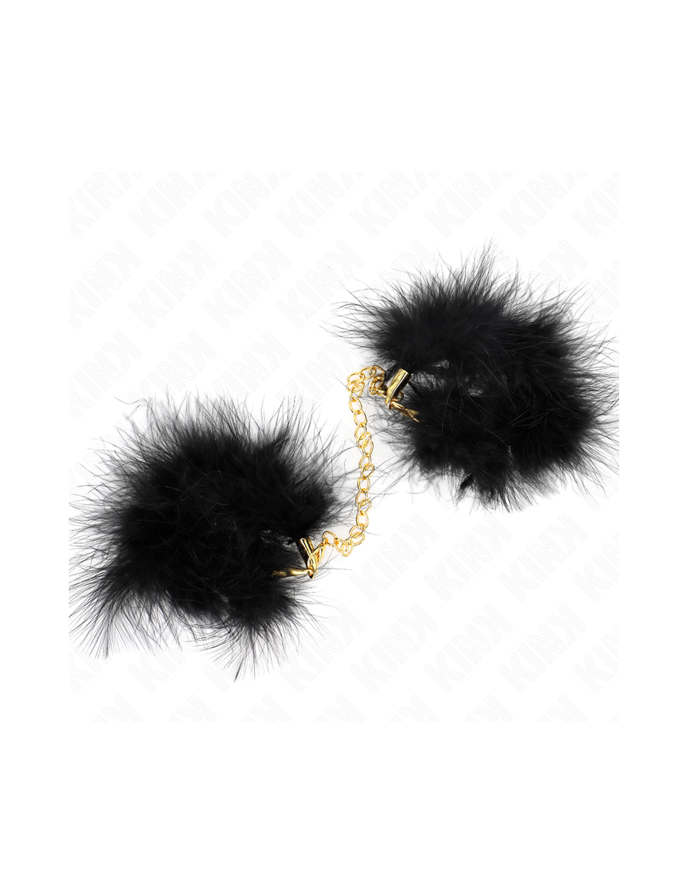 KINK - FEATHER HAND CUFFS WITH GOLD CHAIN MODEL 0