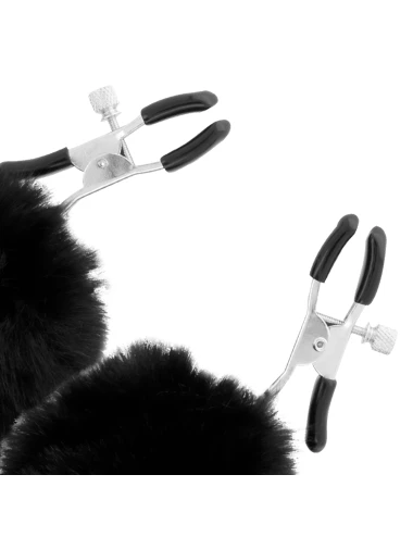 DARKNESS - NIPPLE CLAMPS WITH POM POMS 1