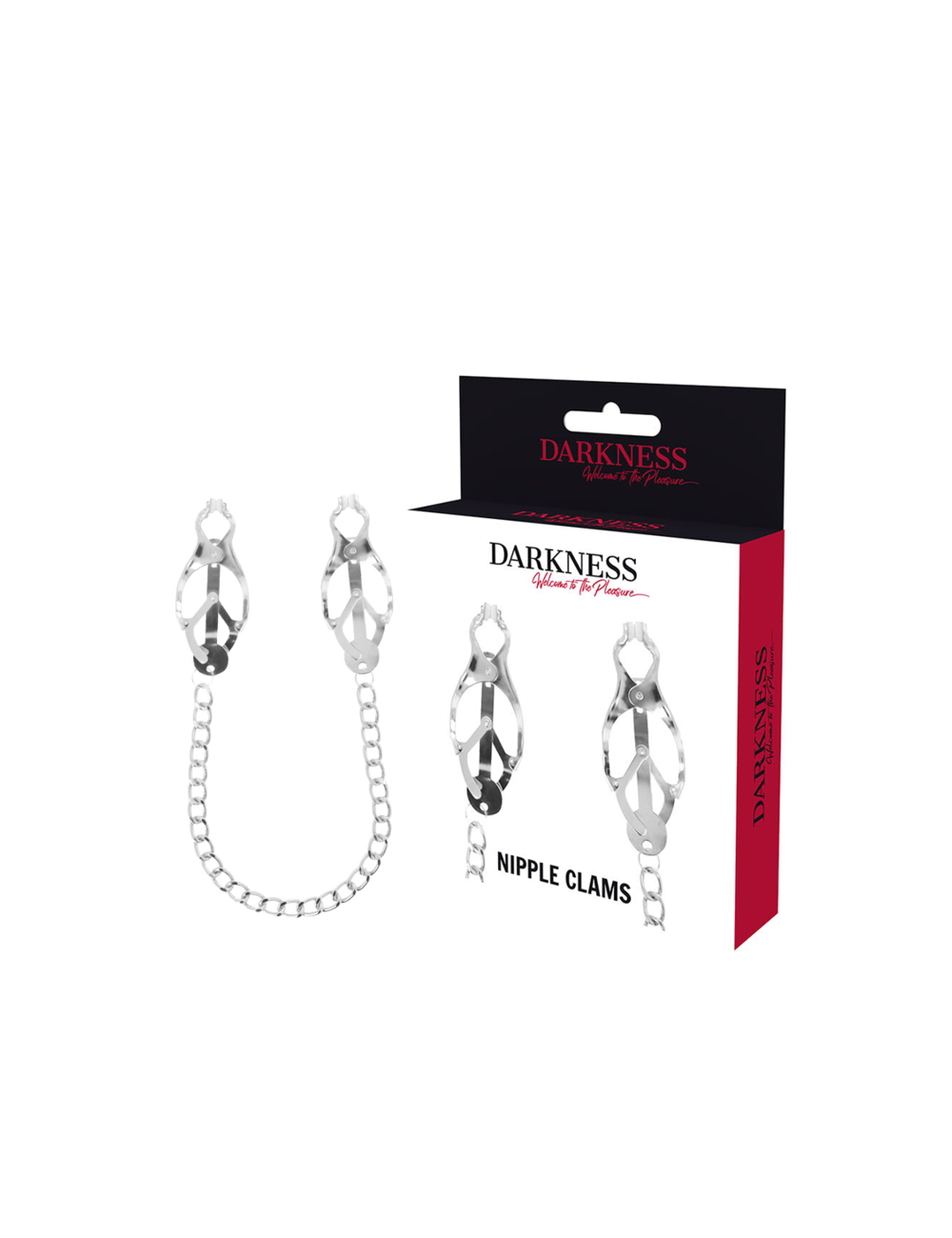 DARKNESS - METAL NIPPLE CLAMP WITH CHAIN DARKNESS - METAL NIPPLE CLAMP WITH CHAIN