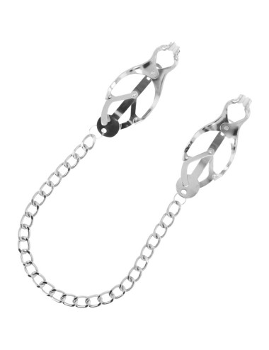 DARKNESS - METAL NIPPLE CLAMP WITH CHAIN