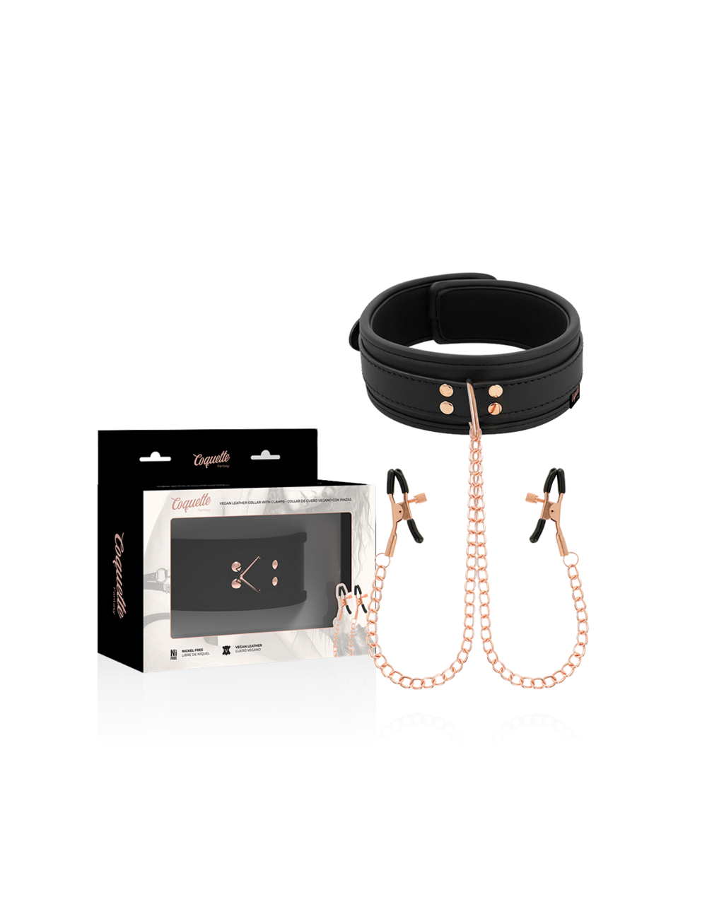 COQUETTE CHIC DESIRE - FANTASY NIPPLE CLAMP NECKLACE WITH NEOPRENE LINING COQUETTE CHIC DESIRE - FANTASY NIPPLE CLAMP NECKLACE WITH NEOPRENE LINING