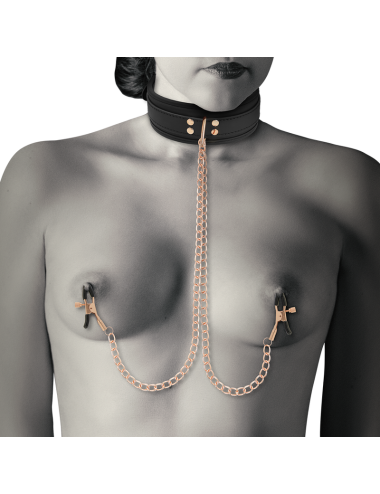 COQUETTE CHIC DESIRE - FANTASY NIPPLE CLAMP NECKLACE WITH NEOPRENE LINING