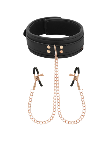 COQUETTE CHIC DESIRE - FANTASY NIPPLE CLAMP NECKLACE WITH NEOPRENE LINING