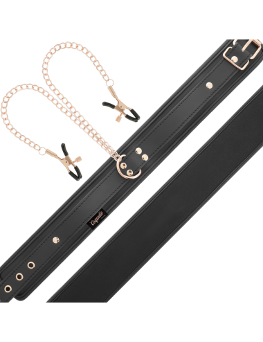 COQUETTE CHIC DESIRE - FANTASY NIPPLE CLAMP NECKLACE WITH NEOPRENE LINING