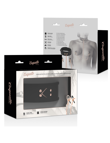 COQUETTE CHIC DESIRE - FANTASY NIPPLE CLAMP NECKLACE WITH NEOPRENE LINING