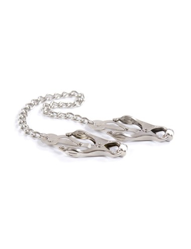 OHMAMA FETISH - METAL CLAMPS WITH CHAIN