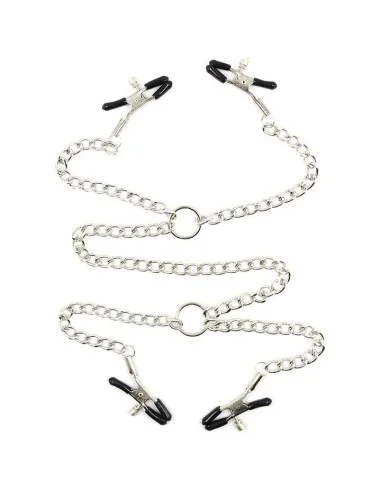 OHMAMA FETISH - 4 NIPPLE Clamps WITH CHAINS