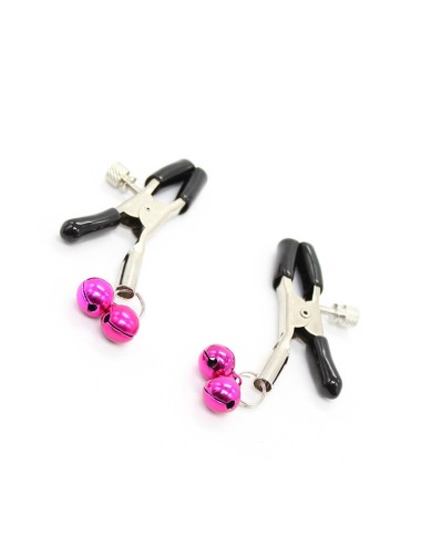 OHMAMA FETISH - NIPPLE CLAMPS WITH PINK BELL