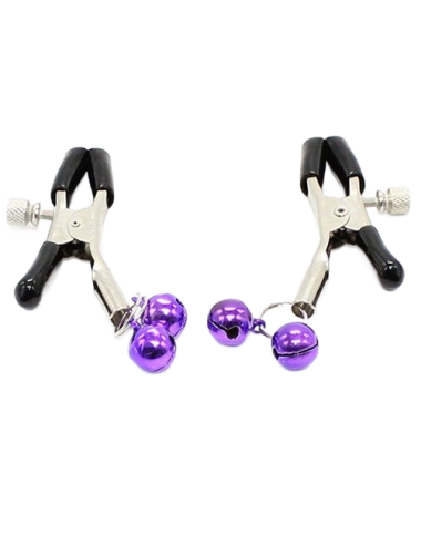 OHMAMA FETISH - NIPPLE Clamps WITH LILAC BELL